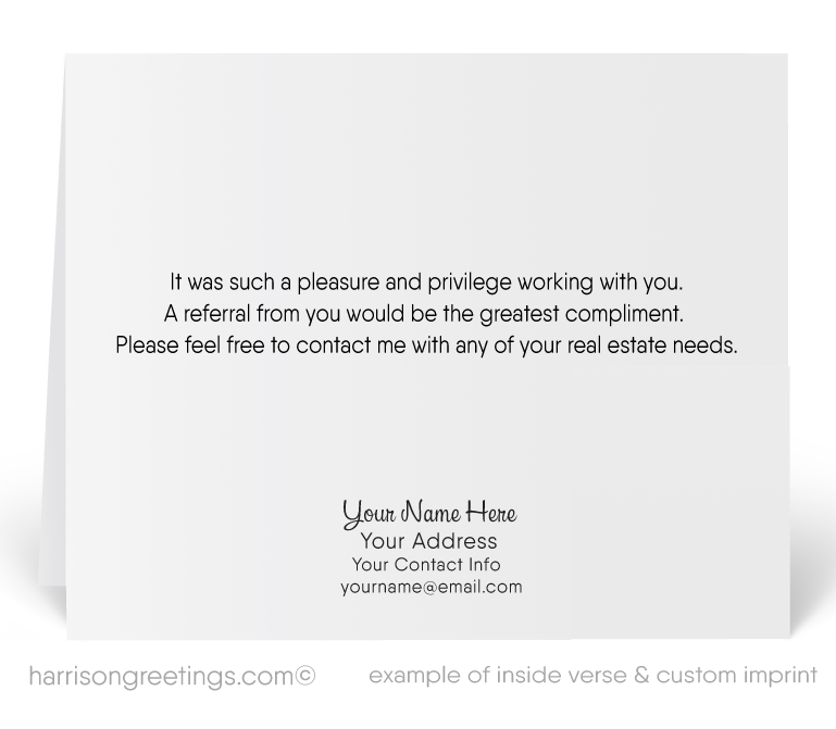 Thank You Referral Cards For Realtors