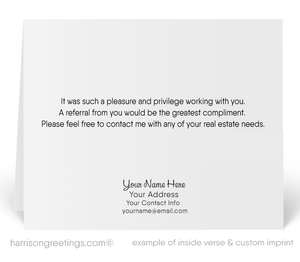 Thank You Referral Cards For Realtors