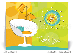 Eames Chair Mid-Century Modern Eichler Thank You Note Cards for Architects Designers. Congratulations on your new home purchase.
