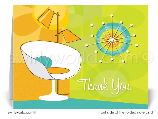 Eames Chair Mid-Century Modern Eichler Thank You Note Cards for Architects Designers. Congratulations on your new home purchase.