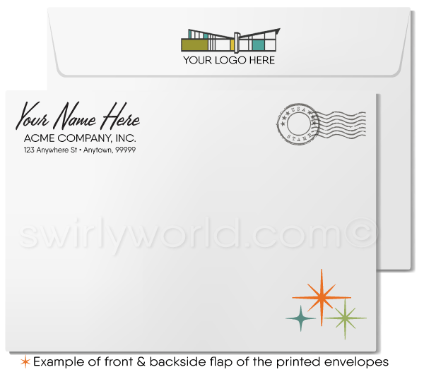 Retro Mid-Century Modern Thank You For Your Referrals Marketing For Realtors