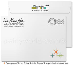 Retro Mid-Century Modern Thank You For Your Referrals Marketing For Realtors