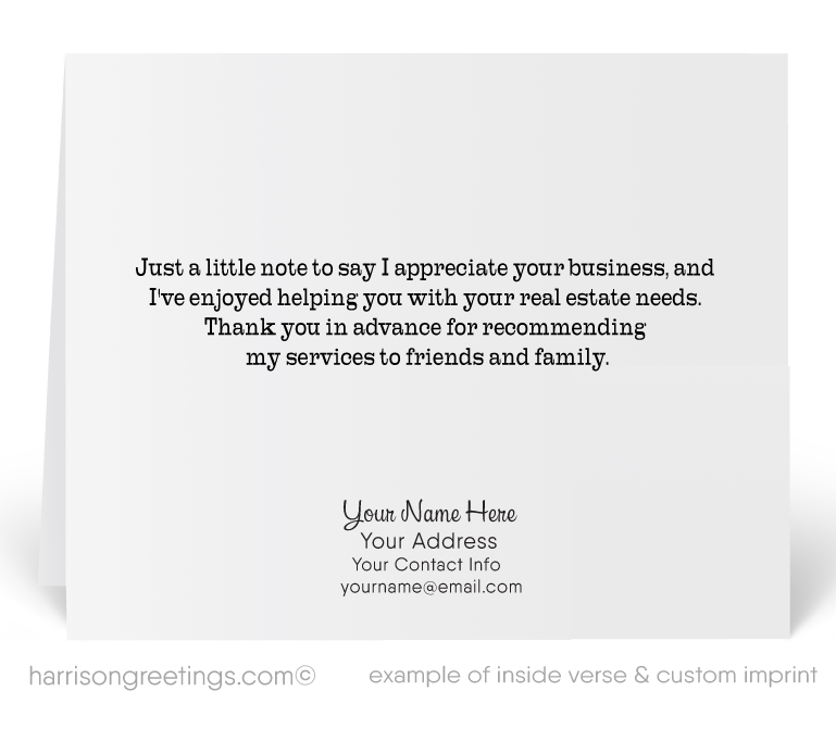Thank You Referral Cards For Realtors