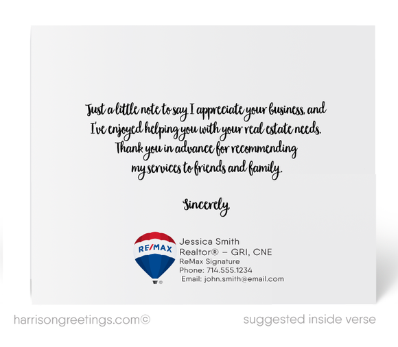 Thank You Note Cards For Realtors