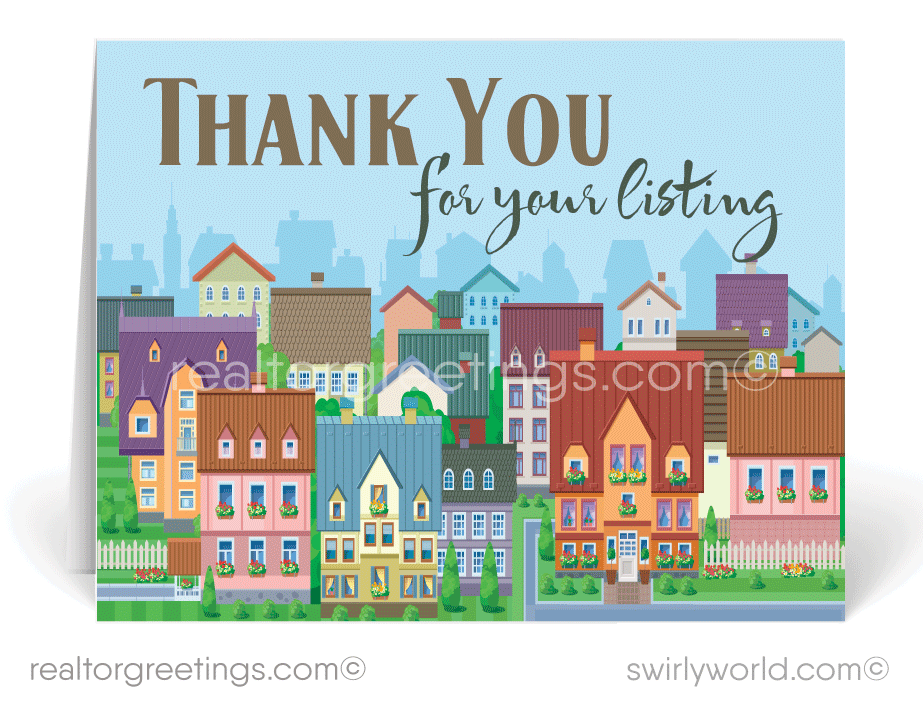 "Thank You For Listing With Me" Cards for Realtors