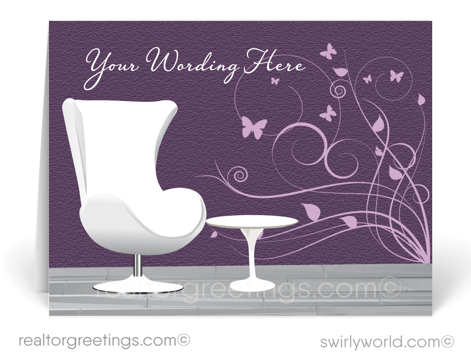 Cute Retro Modern Note Cards for Realtors