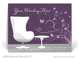 Cute Retro Modern Note Cards for Realtors