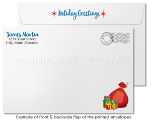 Holiday Real Estate Cards – Digital Realtor Christmas Greeting Card 5x7 Flat
