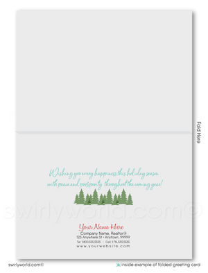 Cute Christmas House Realtor Holiday Greeting Cards for Real Estate Agents