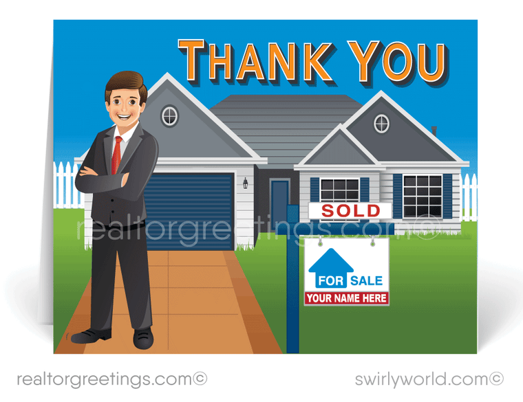 "Just Sold" Thank You Note Cards for Realtors