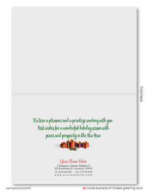 Client Merry Christmas Holiday House Greeting Cards for Realtors® 