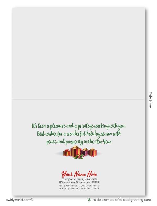 Client Real Estate Agent Holiday Greeting Cards for Realtors® 