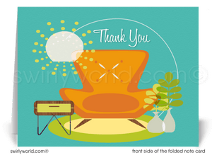 Eames Chair Mid-Century Modern Eichler Thank You Note Cards for Architects Designers.