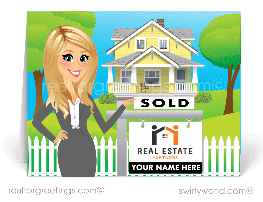 "Just Sold" Realtor Thank You Note Cards