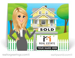 "Just Sold" Realtor Thank You Note Cards