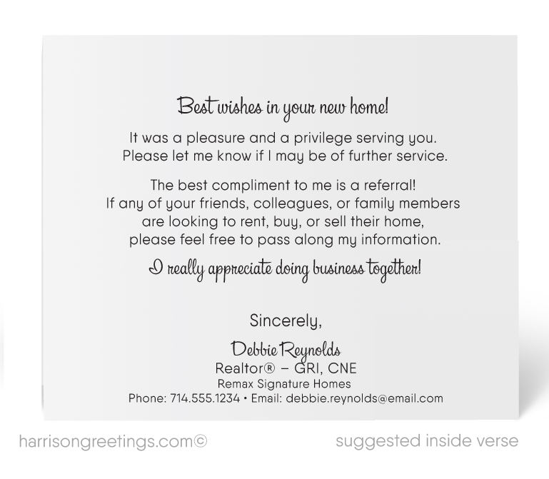 "Just Sold" Realtor Thank You Note Cards