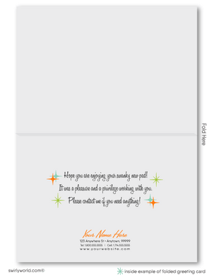 Mid-Century Modern Palm Springs House Design Thank You Note Cards