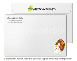 Cute Business Easter Bunny Easter Cards for Customers