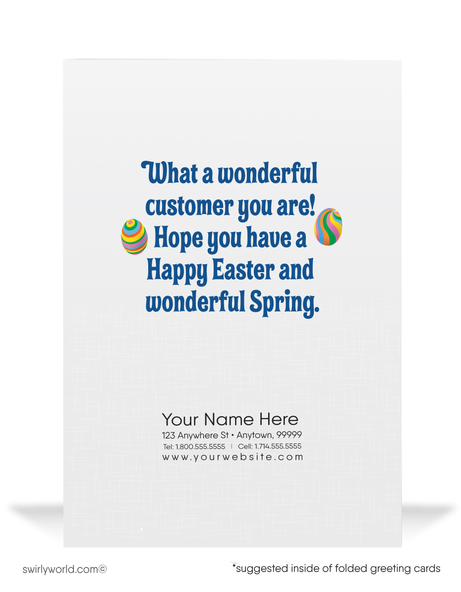 unny Business Easter Bunny Cards for Customers.