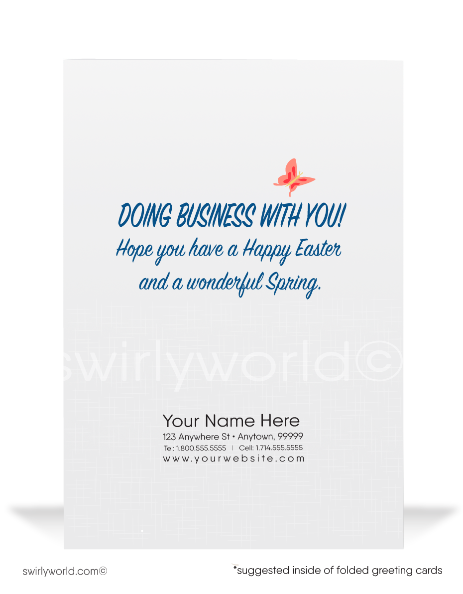 Business Funny Happy Easter Cards for Customers.