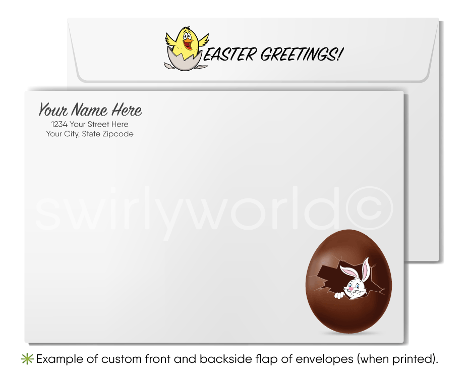 Business Funny Happy Easter Cards for Customers