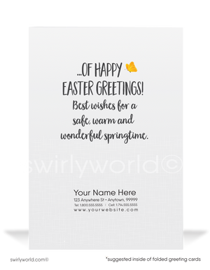 Funny Easter Bunny Business Easter Cards for Customers