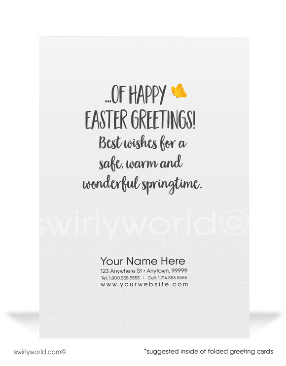 Funny Easter Bunny Business Easter Cards for Customers