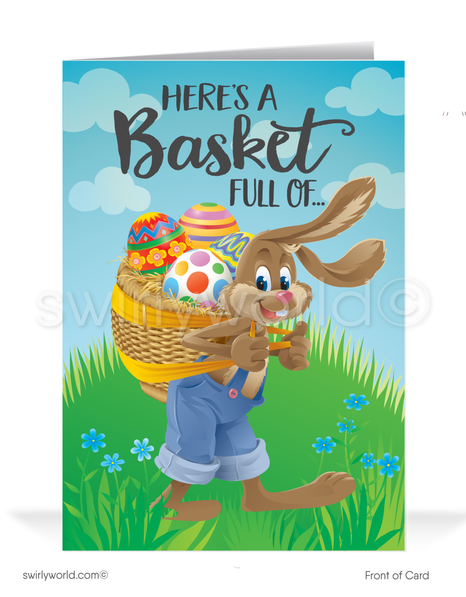 Funny Easter Bunny Business Easter Cards for Customers