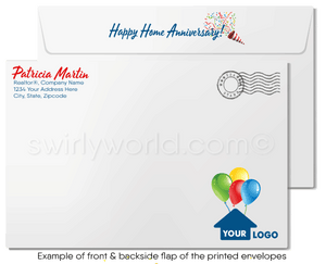 Happy Birthday to Your House Anniversary Cards for Realtors Real Estate Agents