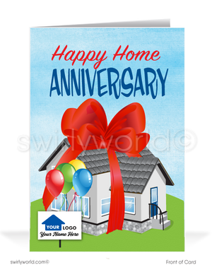 Real Estate Happy Home Anniversary Cards for Clients from Realtors.