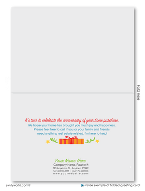 House Made of Gift Packages Happy Home Anniversary Cards Marketing for Realtors®
