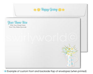 Beautiful Happy Springtime Spring has Sprung Floral Daisies Greeting Cards for Clients