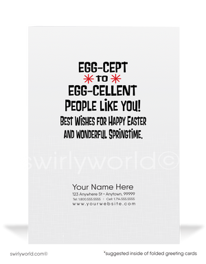 Humorous Funny Mean Easter Bunny Cards for Customers