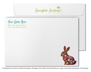 Retro Spring Greeting Card – Blooming Cherry Tree, Butterflies & Custom Realtor Sign