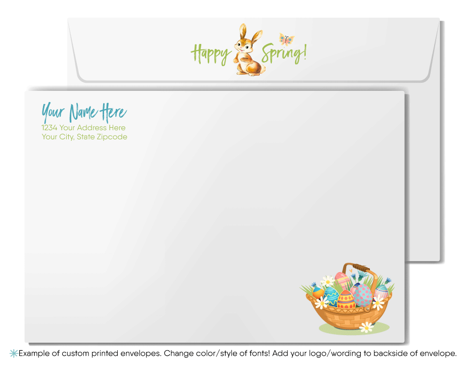 Realtor Happy Springtime Neighborhood Easter Greeting Cards for Clients