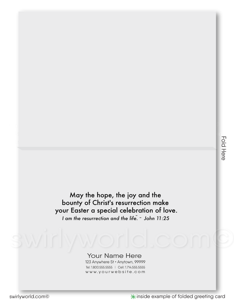 Modern Contemporary Religious Blessed Springtime Cross Christian Easter Cards