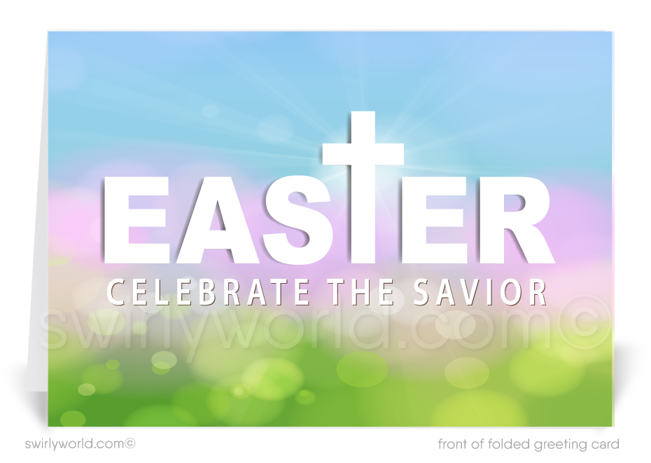 Religious Christian Happy Easter Service Greeting Cards
