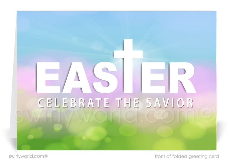 Religious Christian Happy Easter Service Greeting Cards
