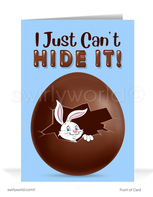 Humorous cartoon funny happy Easter greeting cards for business.