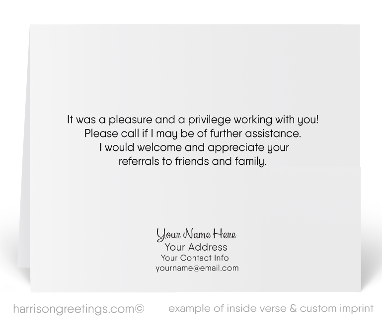 Modern House Thank You Note Cards For Realtors