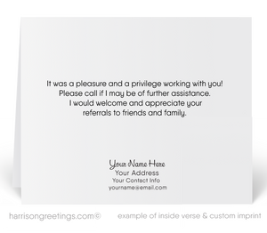 Modern House Thank You Note Cards For Realtors