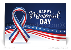Patriotic American Veterans Memorial Day Cards for Business
