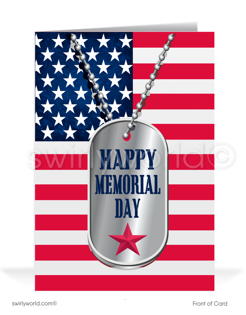 Happy Memorial Day Greeting Cards for Customers