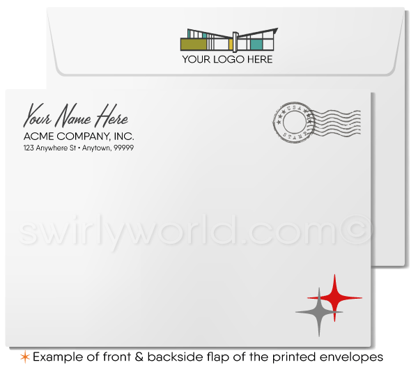 Eames Womb Chair Mid-Century Modern Eichler Thank You Note Cards