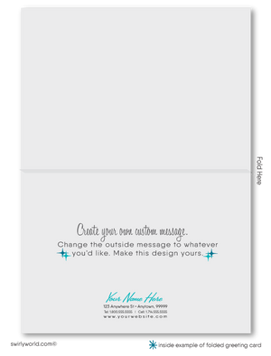 Retro Mid-Century Home Modern Style Thank You Note Cards for Realtors