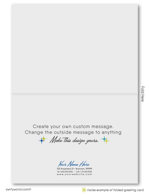 Atomic Retro Mid-Century Modern Design Pattern Thank You Note Cards Printed