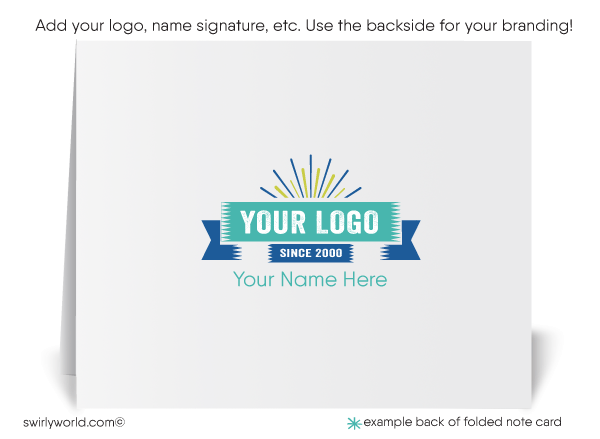 Atomic Retro Mid-Century Modern Design Pattern Thank You Note Cards Printed