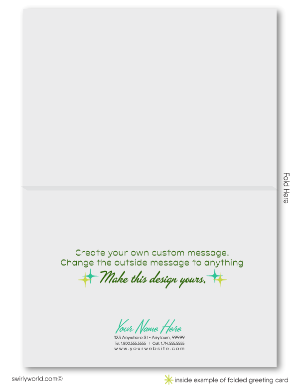 Atomic Mod Mid-Century Modern Starburst Pattern Thank You Note Cards.