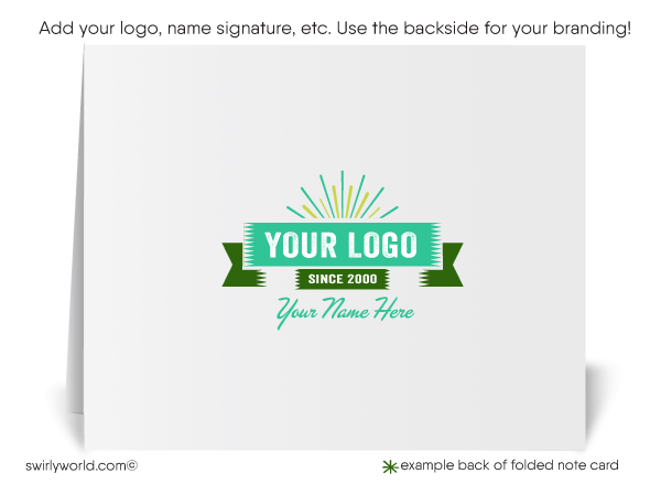 Atomic Mod Mid-Century Modern Retro Style Thank You Note Cards