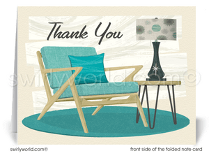 Eames Z Chair Mid-Century Modern Eichler Thank You Note Cards for Architects Designers.